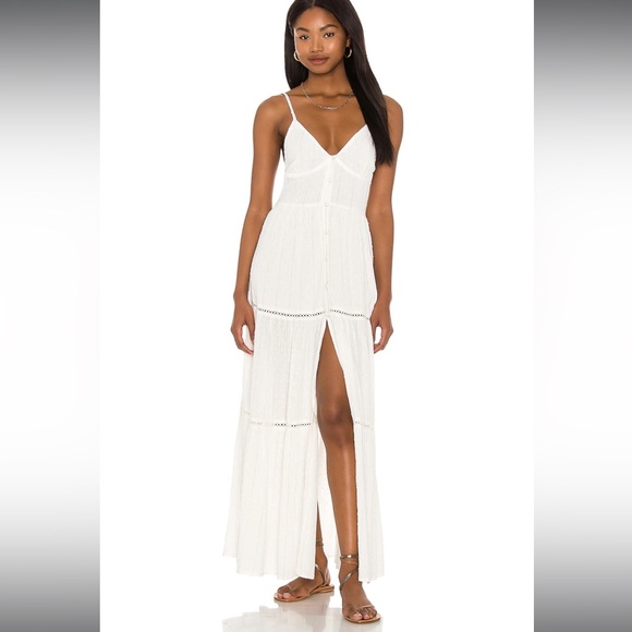 Sunrise Escape maxi Dress in White with gold by
L*SPACE - Picture 5 of 10